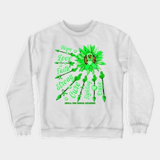 Neural Tube Defects Awareness - Sunflower leopard faith love fight Crewneck Sweatshirt